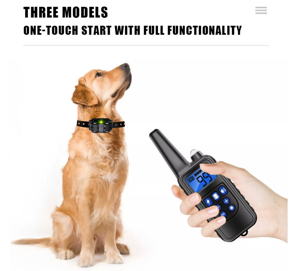 Anti Bark Electric Shock Pet Dog Training E-Collar Obedience Remote Control 800m