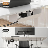 Electric Standing Desk, Height Adjustable Ergonomic Sit Stand Desks with Hanging Hooks and Cable Management, 100 x 55 cm Whole Piece Desktop, for Small Space, White Frame + White Desktop