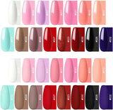 Gel Nail Polish Kit 15 PCS Gel Nail Polishes 36W LED U V Nail Lamp for Nails Soak off Base Coat Top Coat Glossy Matte Top Gel Polish and Nail Manicure Tools Nail Decoration DIY Starter Kit