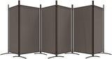 Durable Fabric 6-Panel Room Divider - Anthracite - Versatile Utilisation, Easy to Store, Provides Sun Blockage and Privacy Protection