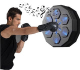 Boxing Training Machine with Glove, Smart Music Wall Mounted Punching Sports Equipment Rechargeable LED Light, Hand/Eye/Speed Reaction for Kids/Adults/Home Workout/Stress Relief