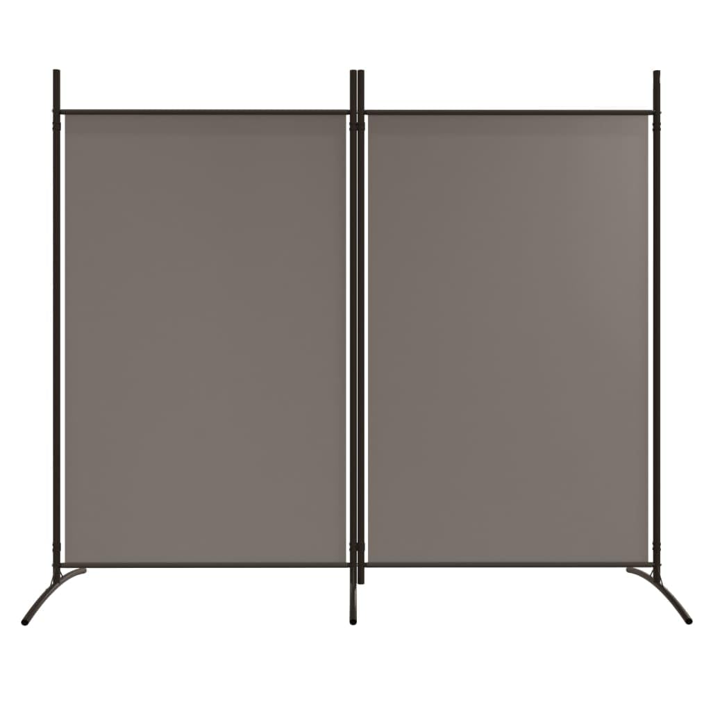 2-Panel Room Divider in Anthracite - 175x180 cm - Durable Polyester Fabric - Modern Style for Living Room and Bedroom