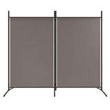 2-Panel Room Divider in Anthracite - 175x180 cm - Durable Polyester Fabric - Modern Style for Living Room and Bedroom