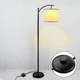 Floor Lamp, Standing Lamp with Hanging Lamp Shade, Industrial Arc Reading Lamp is Perfect for Bedroom, Living Room, Office, Study Room, Included 8W 3000K Eye-Care LED Bulb