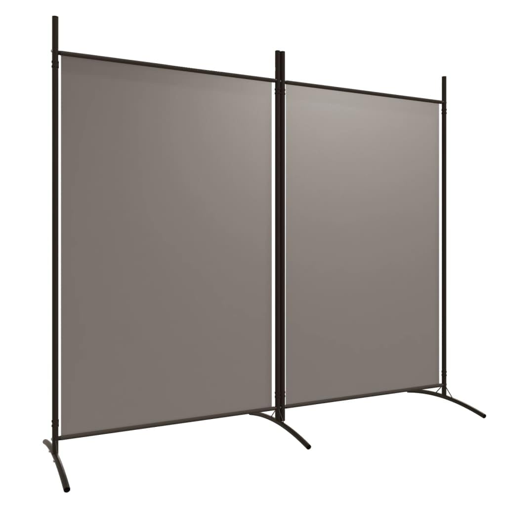 2-Panel Room Divider in Anthracite - 175x180 cm - Durable Polyester Fabric - Modern Style for Living Room and Bedroom