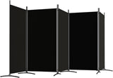 5-Panel Room Divider - Fabric Room Partition for Living Room and Bedroom, Foldable and Portable Design with Iron Frame