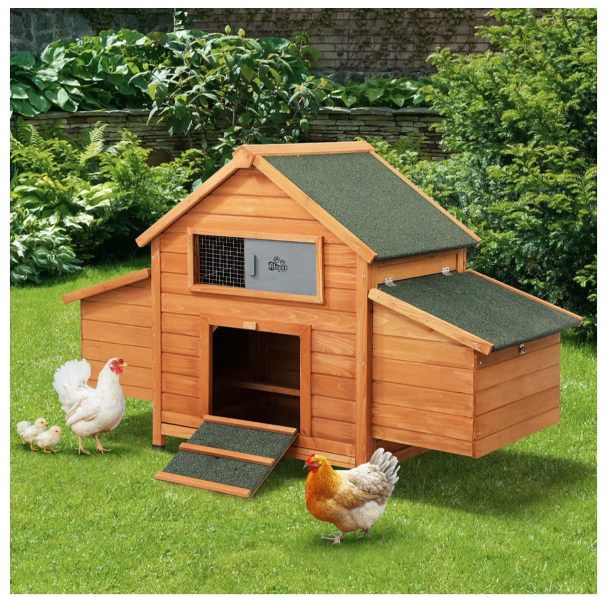 Chicken Coop Rabbit Hutch Large House Run Cage Wooden Outdoor Pet Hutch