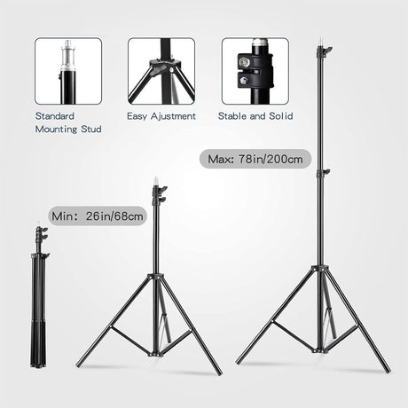 Softbox Lighting Kit Professional 2x85W Photography Video Studio Lighting Kit+Adjustable 2x2m Photography Backdrop Stand Kit with 4X 1.6x3m Backdrop Screen Background,4 Clamps and Carry Bag