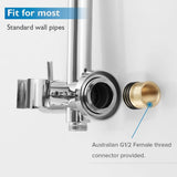 10" Rain Shower Head Set 2 in 1 Wall Mounted Shower Rail 3-Mode Handheld Spray Round Bathroom