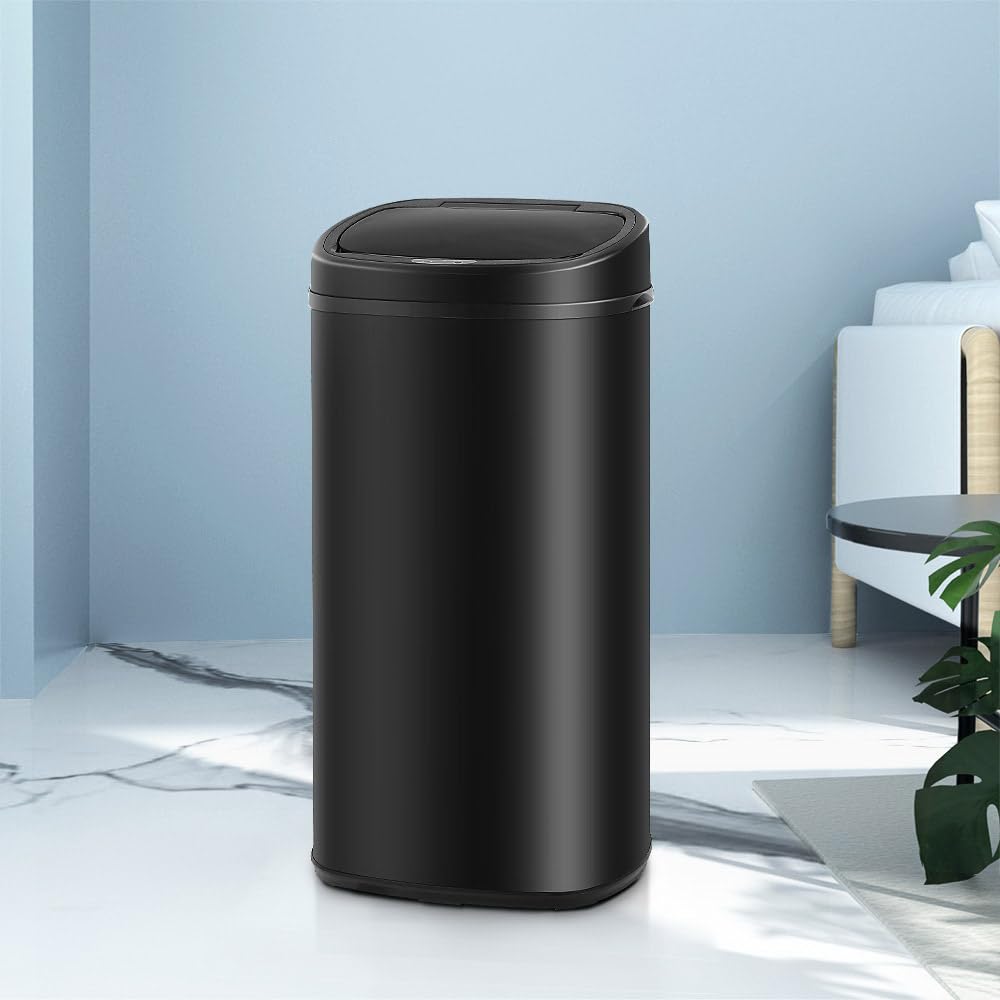 Rubbish Bin 68L Sensor Sliver Stainless Steel Body Kitchen Trash Bins, Home Appliance, Senor and Manual Operation Liner Holder Fully Closed Lid Fingerprint Resistant