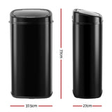 Rubbish Bin 68L Sensor Sliver Stainless Steel Body Kitchen Trash Bins, Home Appliance, Senor and Manual Operation Liner Holder Fully Closed Lid Fingerprint Resistant