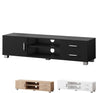 TV Cabinet Stand with 2 Drawers, 2 Shelves and Storage Cabinet, Modern Furniture Entertainment Unit for Living Room, Multimedia Centre, 120 x 30 x 30cm