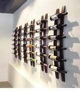 Wine Barrel Stave Hanging Wine Rack Handcarved 6 Bottle Barrel Stave Wall Wine Rack (Browm, 90cm X 20cm X 13cm)