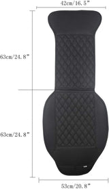 Black Panther Car Seat Cover, Luxury Car Seat Protector,Universal Anti-Slip Driver Seat Cover with Backrest, Diamond Pattern Embroidery (1Piece,Black)