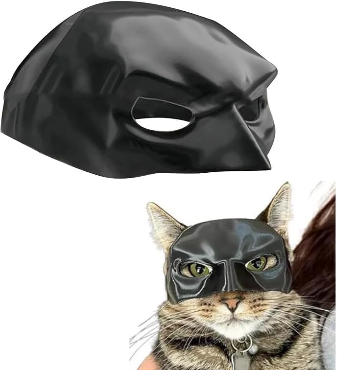 Cat Bat Mask-Bat Mask for Cats, Cat Halloween Costumes, Cat Batman Mask, (L)