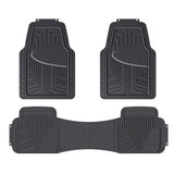 Premium Rubber Floor Mat for Cars, SUVs and Trucks, All Weather Protection, Universal Trim to Fit，Black