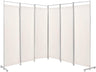 6 Panel Room Divider, 300x180CM Folding Privacy Screen with Steel Frame & Fabric Surface, Standing Wall Separator, Home Office Partition for Bedroom, Living Room, Restaurant