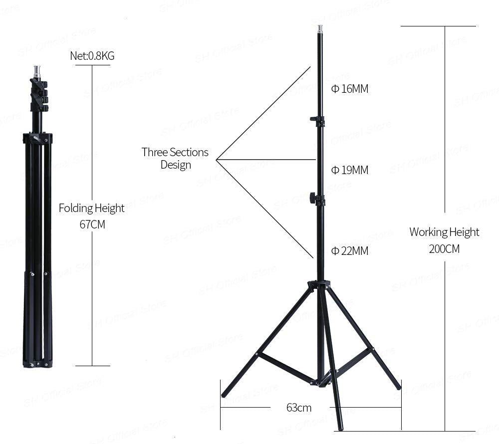 Photography Softbox Lighting Kit 2 x 25W LED Continuous Lighting Soft Box with Adjustable Light Stand for Portraits Video Shooting + Carry Bag