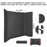 Portable Black Screen Large Screen Background Wall Photography Backdrop Cutout Black Screen Support System for Live Broadcasting, Character Shooting, Wedding, Video Studio 13.12ft * 7.87ft