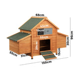 Chicken Coop Rabbit Hutch Large House Run Cage Wooden Outdoor Pet Hutch