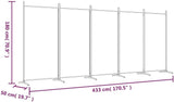 5-Panel Room Divider - Fabric Room Partition for Living Room and Bedroom, Foldable and Portable Design with Iron Frame