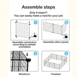 Small Animal Playpen, 12 Panels Guinea Pig Cages, Pet Playpen, Rabbit Cage, Small Animal Cage, Puppy Kitten Dog Playpen, Indoor Outdoor Portable Metal Wire Yard Fence