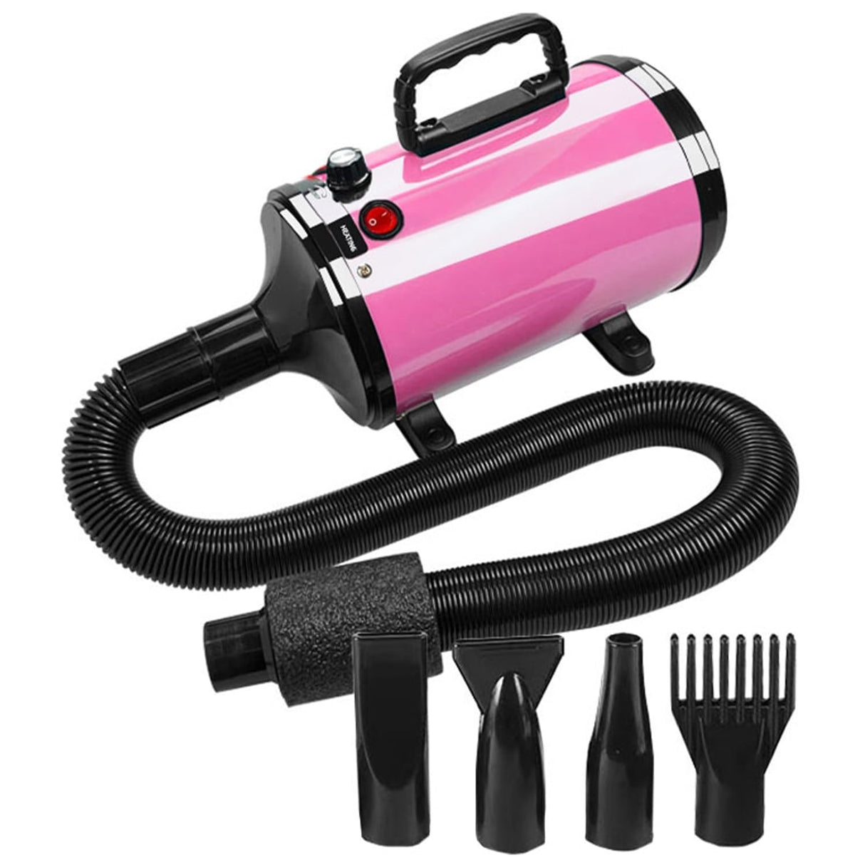 Easy Install Pet Dryer 2800W Basic Model Adjustable Temperature Mode & Wind, Control Button Version Pink