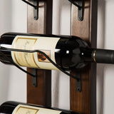 Wine Barrel Stave Hanging Wine Rack Handcarved 6 Bottle Barrel Stave Wall Wine Rack (Browm, 90cm X 20cm X 13cm)