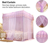 Bed Canopy, 4 Corners Post Canopy Bed Curtain Mosquito Mesh Net Elegant Mosquito Net Bed Canopy Set for Girls & Adults Princess Bedroom Decoration (150 * 200 * 200)