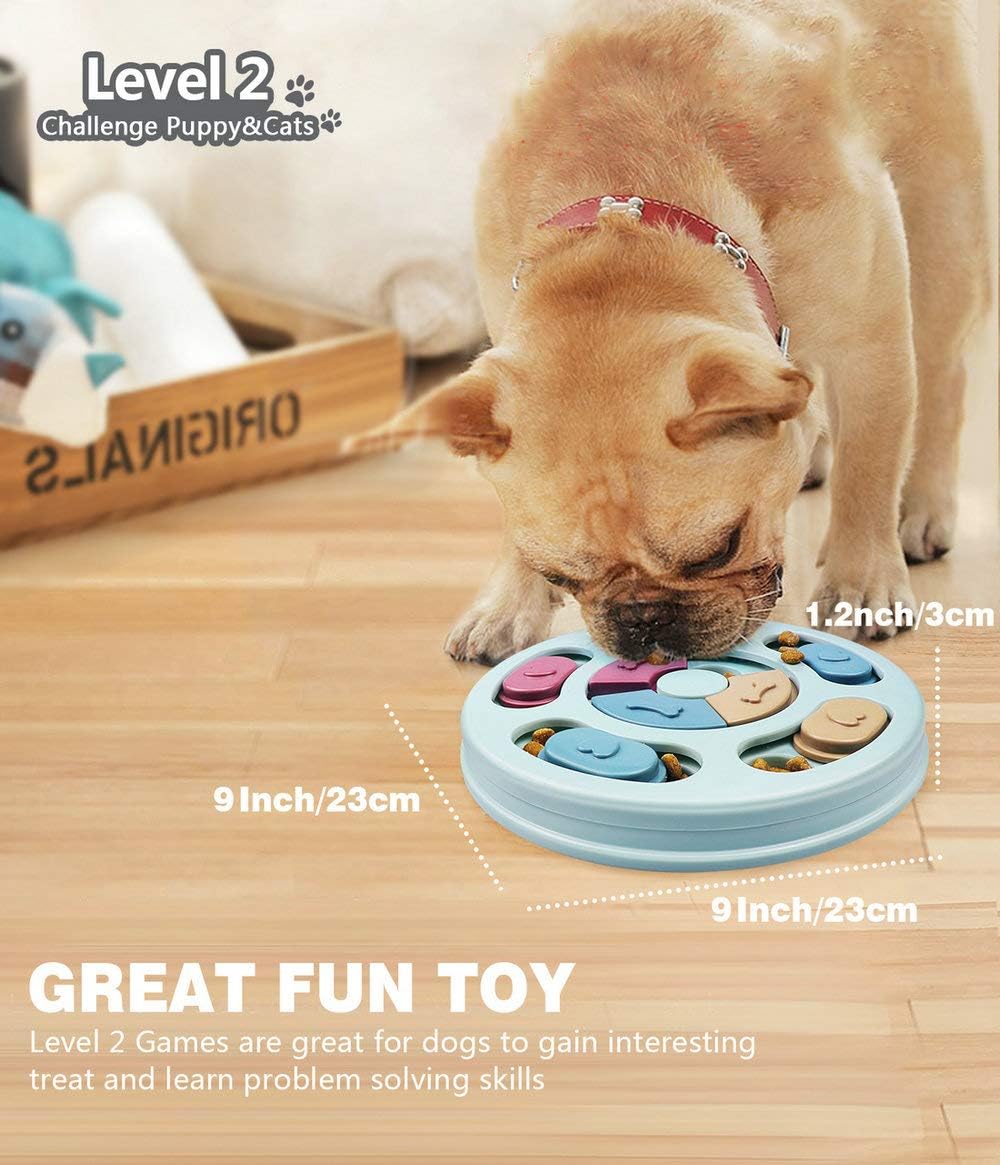 Dog Puzzle Toys, Interactive Dog Game, Dog Enrichment Toys for Puppy Mentally Stimulating Treat Dispenser Dog Treat Puzzle Feeder for Small,Medium and & Large Dogs Treat Training