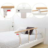 Bed Rails Elderly Adults Safety, Foldable Bedside Grab Bars Assist Handles, Collapsible Bed Canes Guards Railings for Seniors, Adjustable Rails Prevent Falling