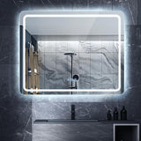 LED Bathroom Mirror Front Light Vanity Mirrors Wall Anti-Fog Makeup Mirror