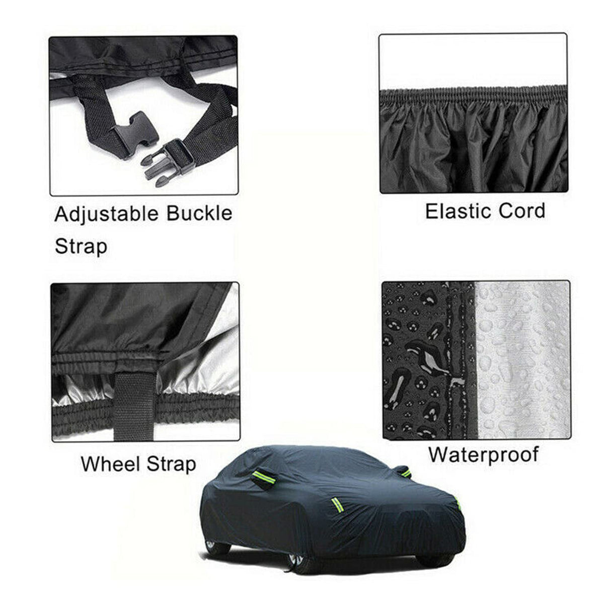 Waterproof Car Cover for All-Weather,Car Protection Cover Against Snow,Sun,Wind and Hail,Premium Car Cover for Sedan(208.6''L X 78.7''W X 59''H)