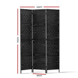 Room Divider, 3 Panel Folding Wooden Privacy Portable Screen Shelf Dividers Partition Wall Screens Home Pet Child Indoor Balcony Bedroom Furniture, Separator Water-Resistant