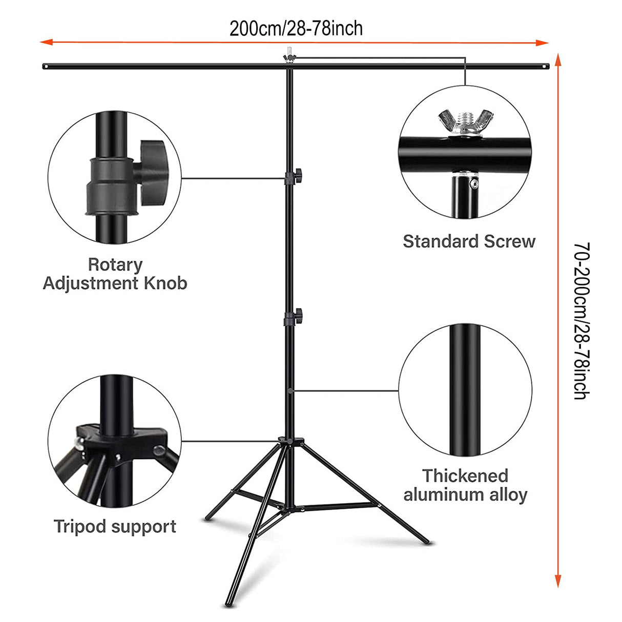 Green Screen Backdrop with Stand - Adjustable T-Shape Stand Kit with 6x9ft/1.8x2.8m 2-in-1 Chromakey Muslin Blue & Greenscreen Background Photo Photography Backdrop Kit for Photoshoot Video Recording