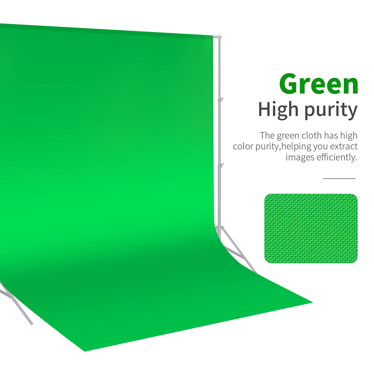 PRO Photo Studio Premium Polyester Collapsible Backdrop Background for Photography,Video and Televison (Background ONLY) - GREEN 10 x 12FT / 3 x 3.6M