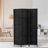 Room Divider, 3 Panel Folding Wooden Privacy Portable Screen Shelf Dividers Partition Wall Screens Home Pet Child Indoor Balcony Bedroom Furniture, Separator Water-Resistant