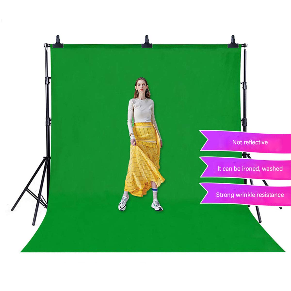 Background Green Screen Photo Backdrop Chromakey Muslin Portrait Background Screen for Photo Video Studio Photography Backdrop(5x7ft, Green)…