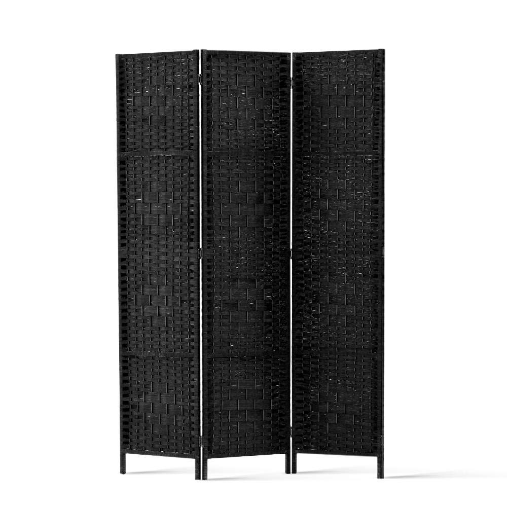 Room Divider, 3 Panel Folding Wooden Privacy Portable Screen Shelf Dividers Partition Wall Screens Home Pet Child Indoor Balcony Bedroom Furniture, Separator Water-Resistant