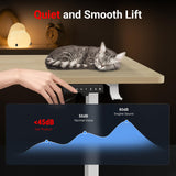 Electric Standing Desk Adjustable Height 160cm x 60cm Computer Desk Sit Stand Ergonomic Home Office Desk Memory Preset Table with Whole-Piece Desktop (White Frame + Oak Desktop)