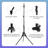 63 Inch Wig Stand Tripod,Metal Adjustable Mannequin Foldable Head Stand with Set for Cosmetology Hairdressing Training