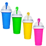 Color Land Slushy Cup, TIK TOK Slushie Maker Cup Frozen Magic Squeeze Cup, Ice Cream Maker Cup, Cool Stuff Trending Tiktok Items Homemade DIY Cool Gadgets with Lid & Straw (350ML, Blue)