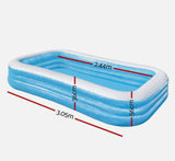 Kids Pool 305x183x56cm Inflatable Above Ground Swimming Pools 1161L