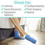 Sock Aid - Easy On and Off Stocking Slider - Pulling Assist Device - Compression Sock Helper Aide Tool - Puller, Donner for Elderly, Senior, Pregnant, Diabetics - Pull Up Assistance Help