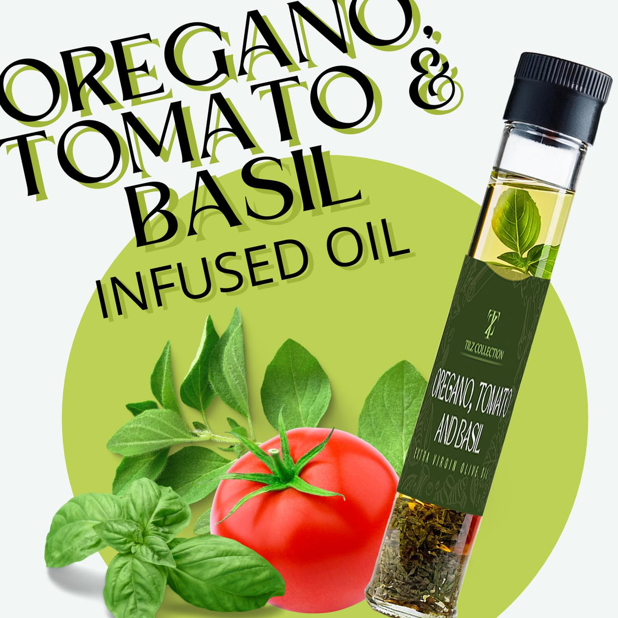 Infused Olive Oil Gift Set 6x40ml Extra Virgin, Flavoured, Cooking Oil/Bread dipping oils gift set, |Basil Oil, Garlic Oil, Chilli, Lemon, Rosemary, Oregano|Tomatoes -Cooking Oils Gift Set |Food Gifts