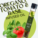 Infused Olive Oil Gift Set 6x40ml Extra Virgin, Flavoured, Cooking Oil/Bread dipping oils gift set, |Basil Oil, Garlic Oil, Chilli, Lemon, Rosemary, Oregano|Tomatoes -Cooking Oils Gift Set |Food Gifts