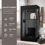 Portable Steam Sauna, Portable Sauna for Home, Sauna Tent Sauna Box with 3L Steamer, Remote Control, Folding Chair, Large Bath Towel, 80x 80x180 - Black