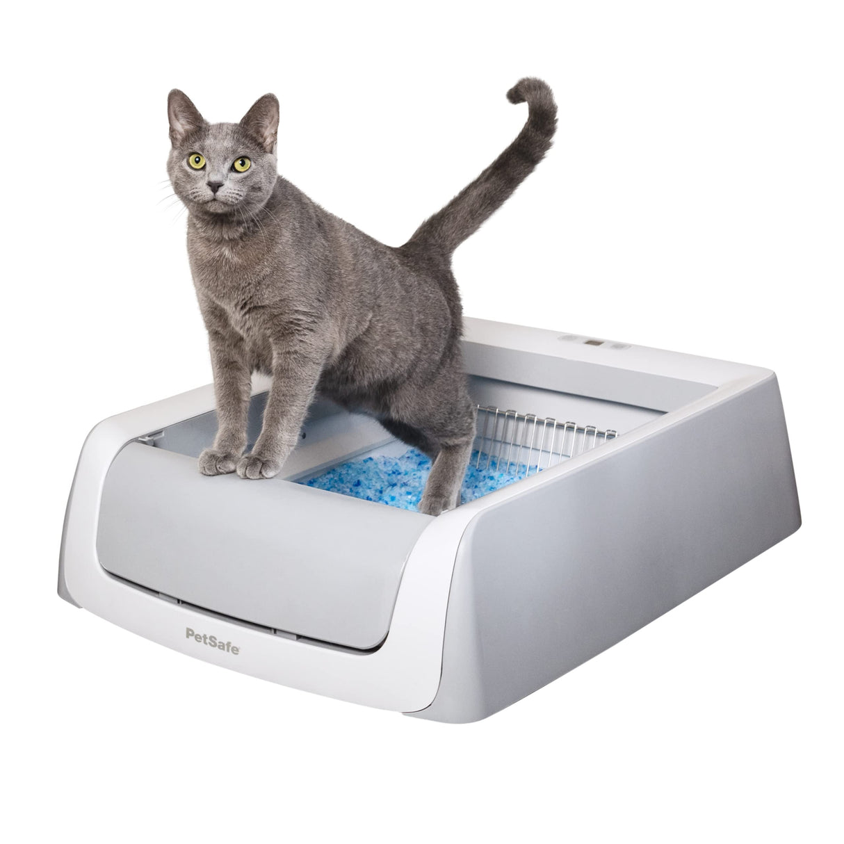 ScoopFree Automatic Self-Cleaning Cat Litter Box - Original Purple or Taupe - 2nd Generation - Includes Disposable Tray with Premium Blue Crystal Litter, Grey, PAL19-17124