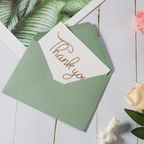 50 Pieces Sage-Green A7 Envelopes Greeting Card Envelopes 5.24 x 7.24 Inches for 5 x 7 Wedding Invitation Cards, Greeting Cards, Birthday Baby Shower Invitations