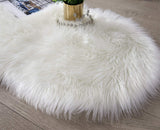 Ultra Soft Fluffy Rug Pink Faux Sheepskin Fur Rug Shaggy Couch Cover Furry Carpet for Kids Room Fuzzy Plush Rug for Bedroom Living Room Runner, 2x6 Feet (Sheepskin Shape,Pink)